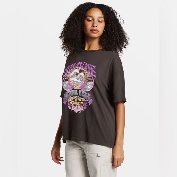 Billabong Natural Mystic Oversized Graphic Tee - Picture 1 of 6